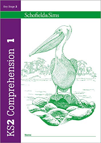 KS2 comprehension workbook cover with a drawing of a pelican.