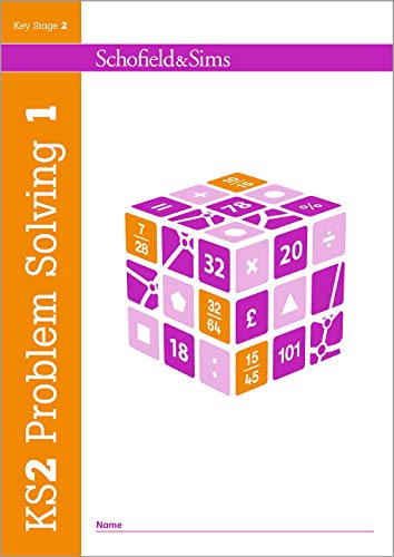 KS2 problem solving book cover with a colorful cube illustration.