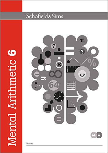 Red and gray math workbook cover with numbers, symbols, and a name line.