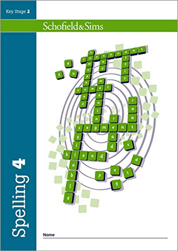 Spelling book cover with a spiral design of letter tiles.