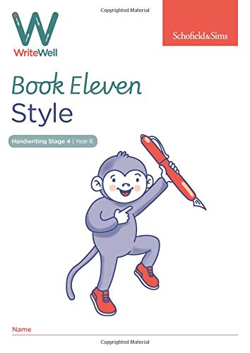 WriteWell 11 book cover: monkey with pen, red and white design.