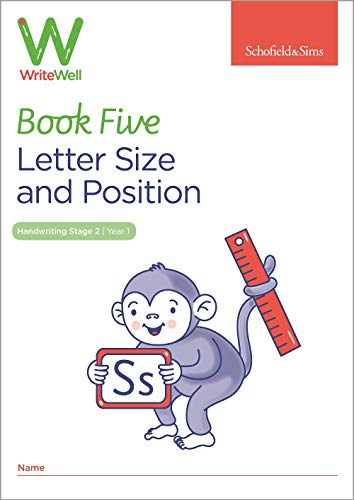 WriteWell handwriting practice book cover with a monkey and ruler.