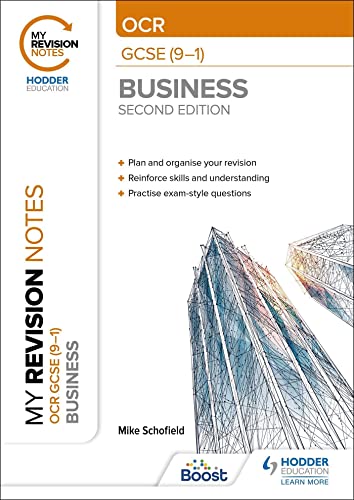 Orange and white “My Revision Notes” OCR GCSE Business textbook cover.