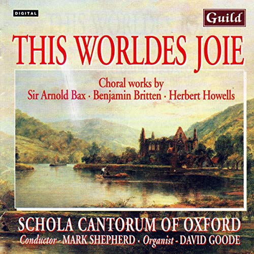 CD cover: landscape painting with castle, text naming composers and choir.