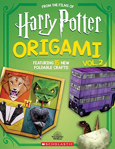 Harry Potter Origami Volume 2 book cover with folded paper crafts.