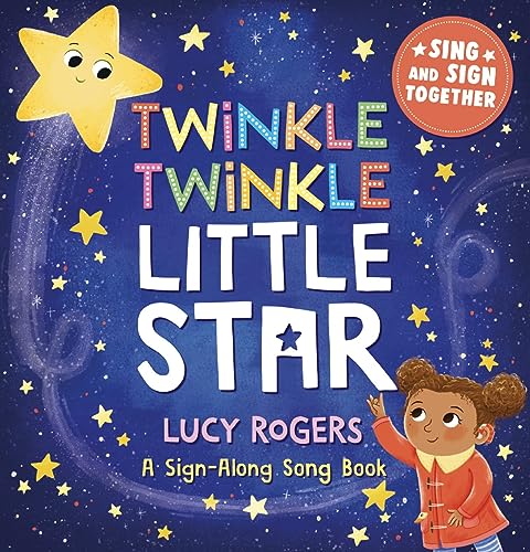 Book cover for "Twinkle, Twinkle, Little Star" with a smiling star and child.