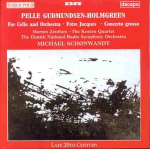 CD cover for Holmgreen’s “For Cello and Orchestra” with abstract branch image.