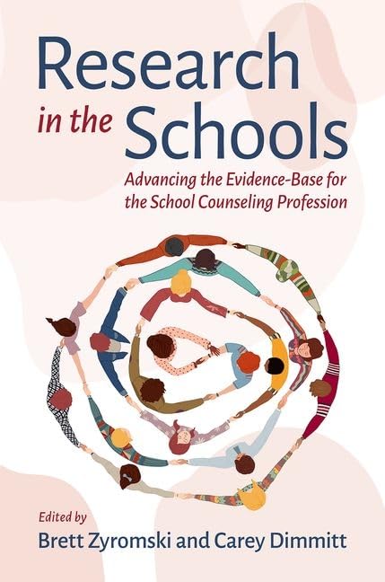 Book cover with title "Research in the Schools" and diverse figures in a circle.