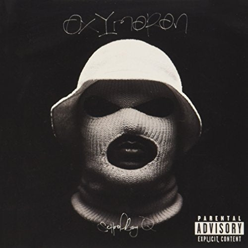 Album cover for Schoolboy Q’s “Oxymoron” featuring a masked figure.