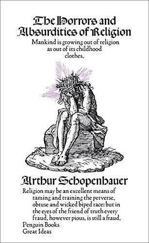 "Book cover with medieval illustration of a haloed figure and quotes on religion."