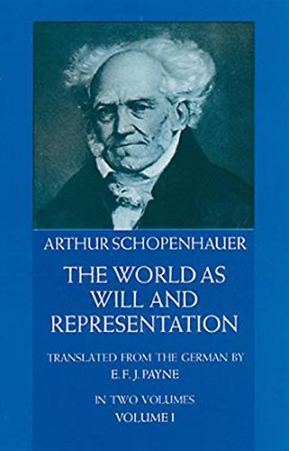 Book cover for The World as Will and Representation, Volume 1, featuring Arthur Schopenhauer.