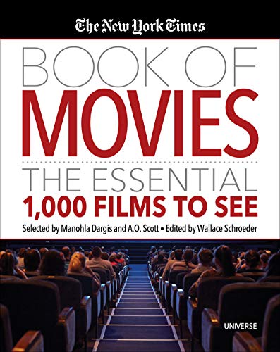 Book cover for The New York Times Book of Movies featuring a cinema audience.