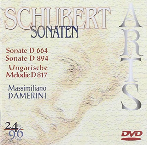 DVD cover for Schubert's sonatas, featuring textured beige background and stylized title text.