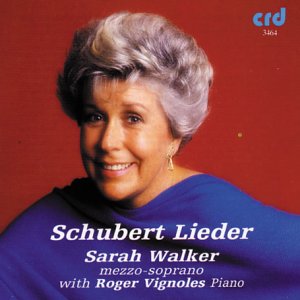 Compact disc cover featuring mezzo-soprano Sarah Walker against a red background.