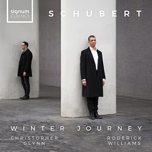 CD cover: two men in coats stand between concrete pillars.
