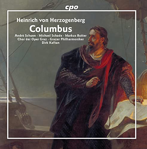 CD cover for "Columbus" by Heinrich von Herzogenberg, featuring a portrait.