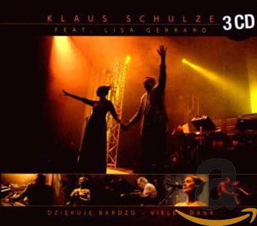 CD cover: silhouetted figures on stage with warm lighting, text "Dziekuje Bardzo".