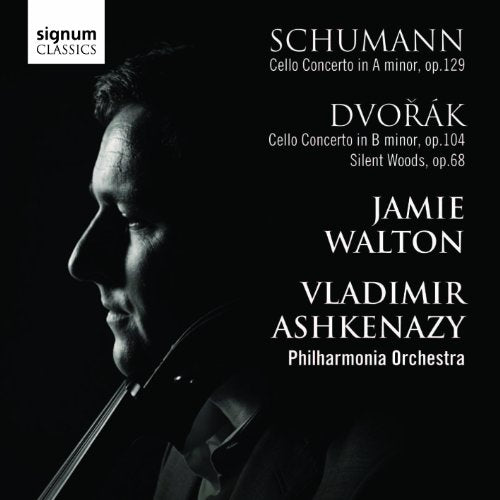 CD cover featuring cellist Jamie Walton, Dvorak and Schumann concertos.