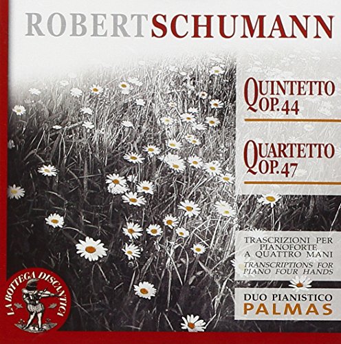 CD cover for Robert Schumann’s Quintetto and Quartetto, with daisies.