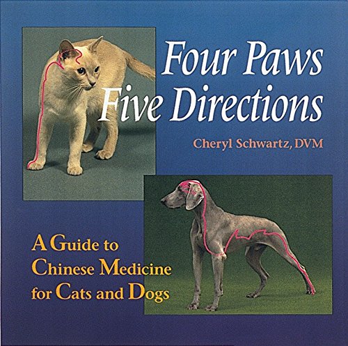 Book cover featuring a cat and dog with meridian lines highlighted.