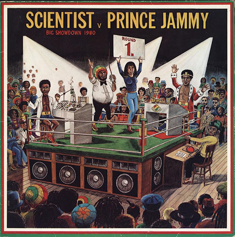 Album cover depicting a boxing ring with musicians and a crowd.