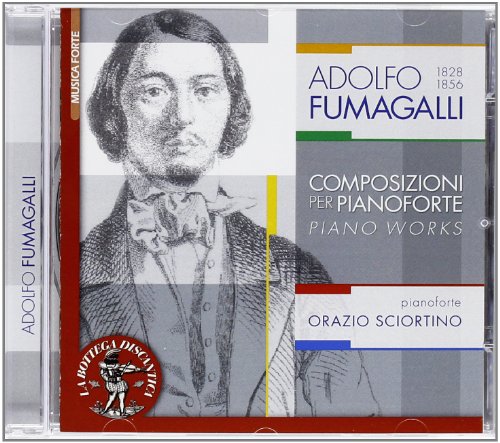 CD case featuring a portrait of Adolfo Fumagalli and piano works text.