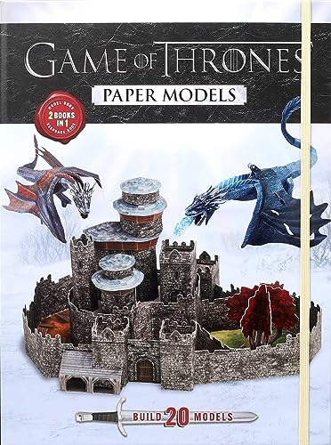 Game of Thrones paper model kit with dragons and castle imagery.