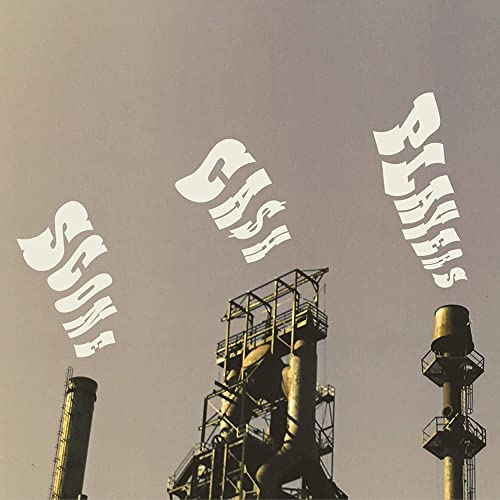 Album cover showing a blast furnace with text Scone Cash Players floating above.