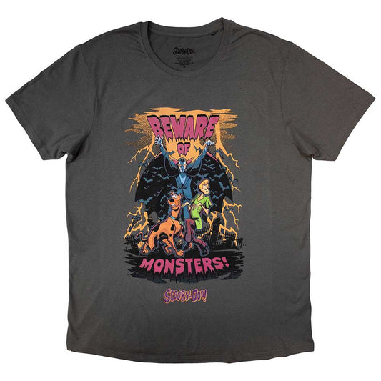 Scooby Doo t-shirt, X-Large, with a "Beware Of Monsters" graphic.