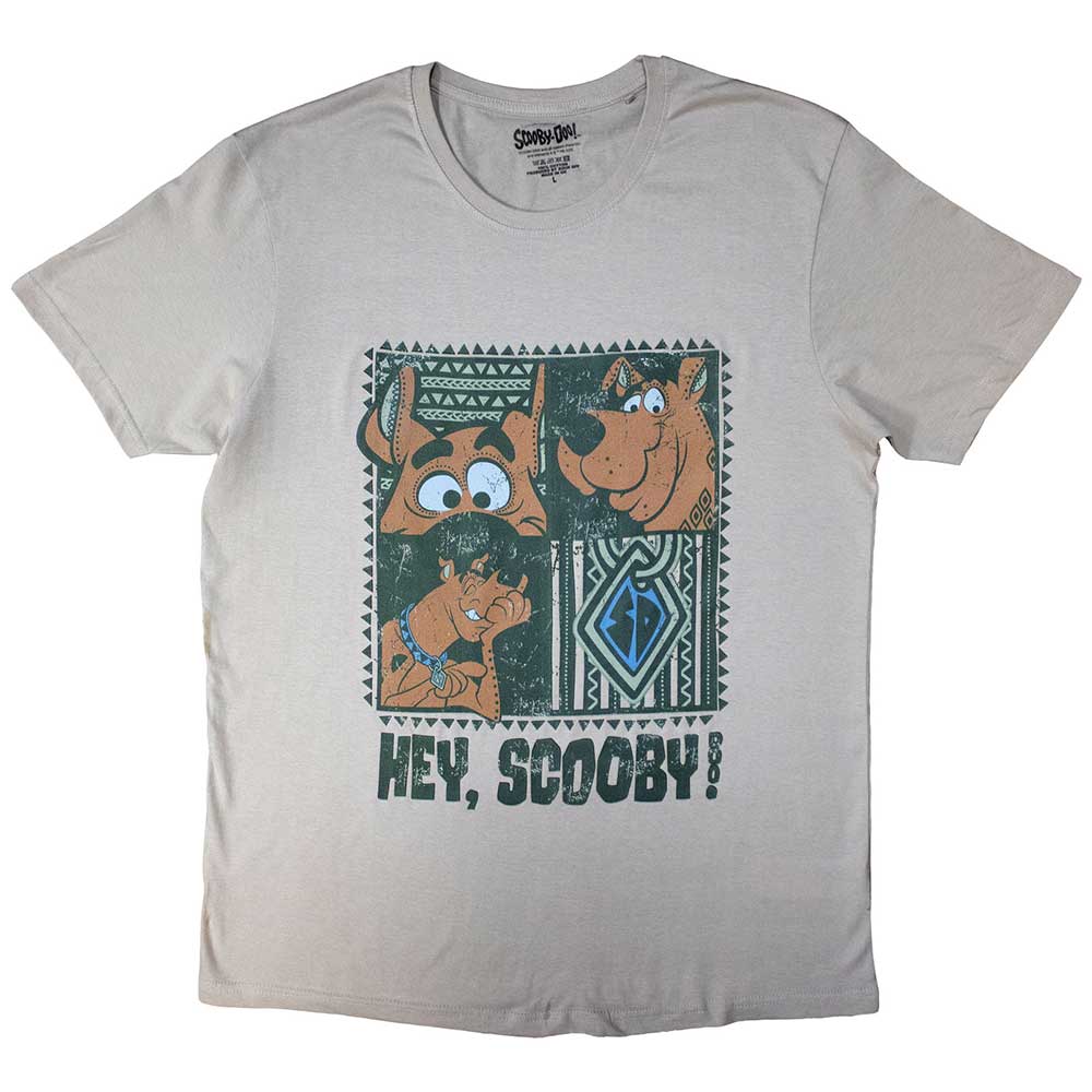 Scooby Doo cartoon graphic on a black unisex t-shirt, size X-Large.