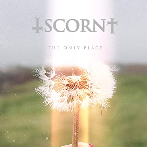 “Scorn - The Only Place” CD cover with a dandelion in focus.