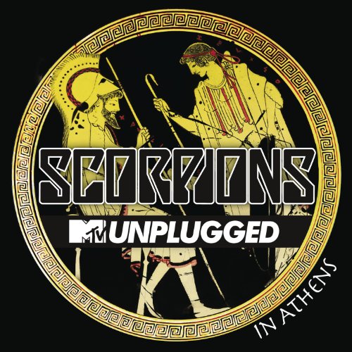 Scorpions "MTV Unplugged" CD cover with Greek mythology-inspired artwork.