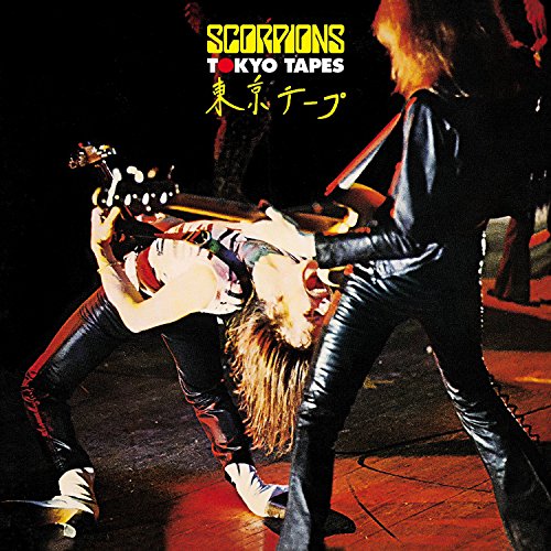 "Album cover featuring two musicians playing guitars on stage, with 'Scorpions Tokyo Tapes' text."