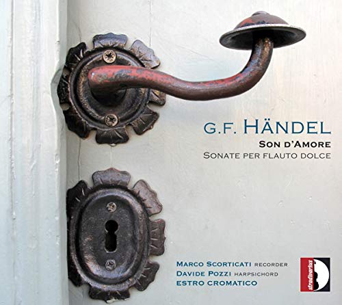 CD cover featuring an ornate door handle and text: “Händel, Son D’Amore”.