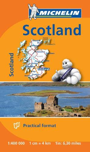 CoverScotland Michelin mini-map cover featuring a map, Michelin Man, and a coastal castle.
