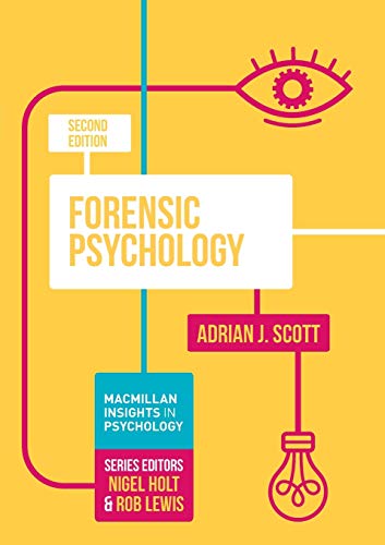Book cover: "Forensic Psychology" second edition, with eye and lightbulb graphics.