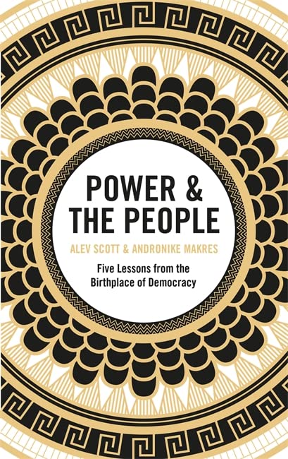 Book cover with black and gold geometric design, title “Power & the People”.