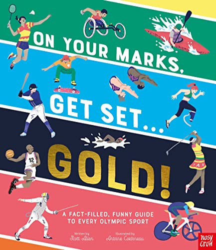 Book cover depicting diverse athletes participating in various Olympic sports.