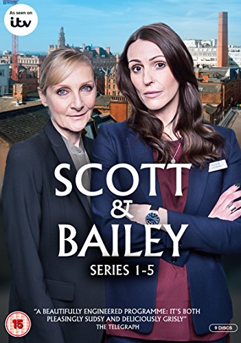 DVD cover for British police procedural drama “Scott & Bailey”, series 1-5.