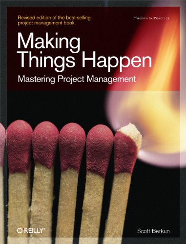 Book cover for Making Things Happen featuring a row of matches, one ignited.