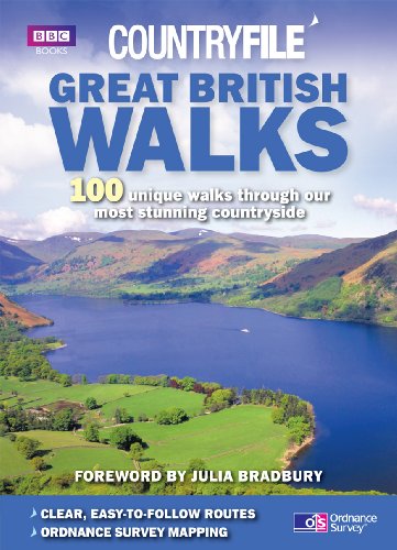 Book cover: “Countryfile Great British Walks” with a lakeside landscape.