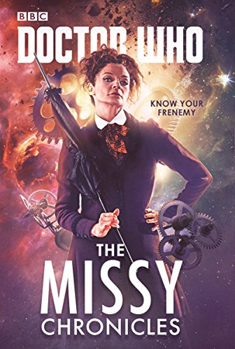 Book cover featuring Missy, holding an umbrella, with gears and nebulas.
