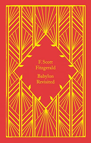 Red book cover with gold geometric Art Deco design and title.