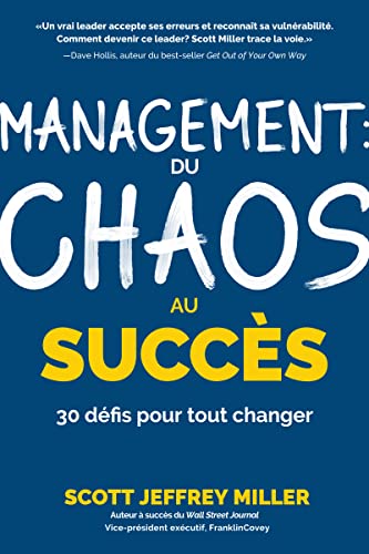 Book cover: "Management: Du Chaos Au Succès" with bold blue and yellow text.