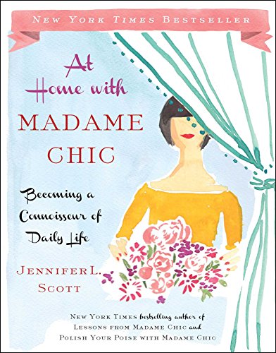 Book cover featuring a watercolor illustration of a woman holding flowers behind a curtain.