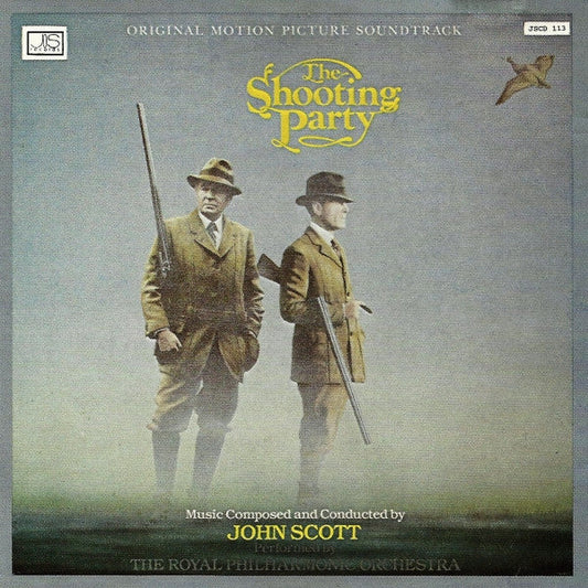 CD cover for "The Shooting Party" soundtrack, featuring men with rifles.