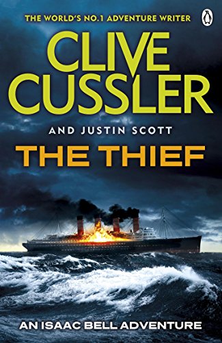 Book cover: “The Thief” by Clive Cussler, featuring a ship at sea.