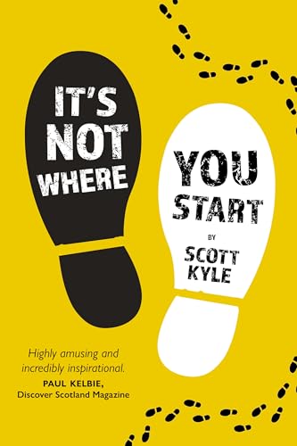 Book cover with footprints and bold text: "It's Not Where You Start.
