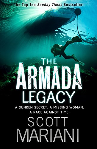 Book cover: diver exploring a sunken ship in blue water.