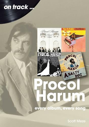 Book cover featuring a man, three album covers, and the text Procol Harum.